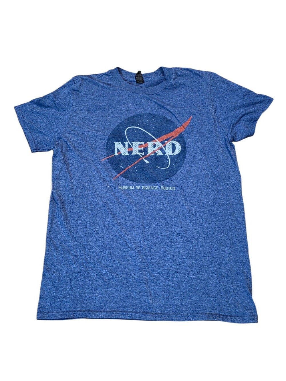 Anvil "NERD Museum Of Science, Boston" Blue Graphic T-Shirt Size M